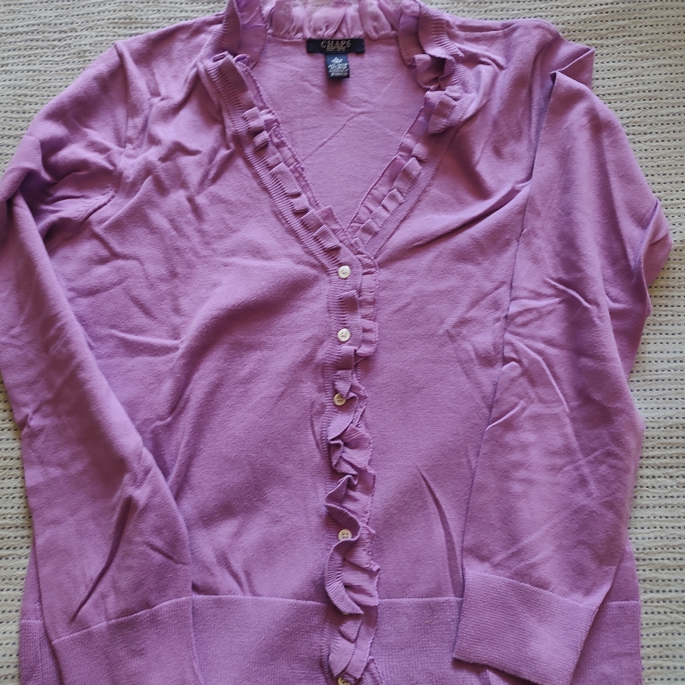 Chaps Women's Lilac Cardigan
